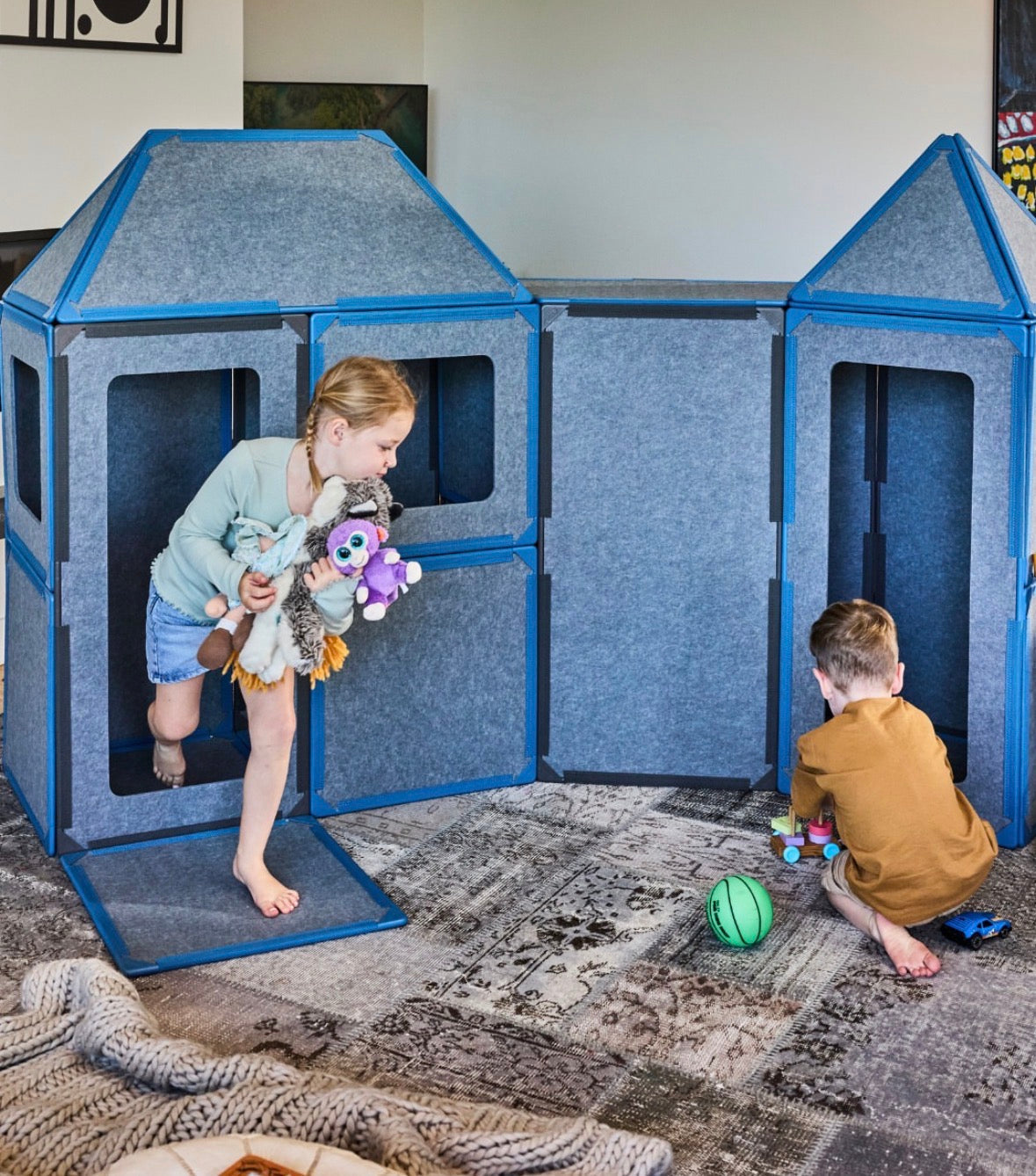 Kidspacetoys®️ Magnetisches Spielhaus für Kinder ab 4 Jahren – Individuell gestaltbare Burgen, Ausgabe 2025