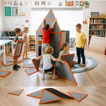 Kidspacetoys®️ Magnetisches Spielhaus für Kinder ab 4 Jahren – Individuell gestaltbare Burgen, Ausgabe 2025