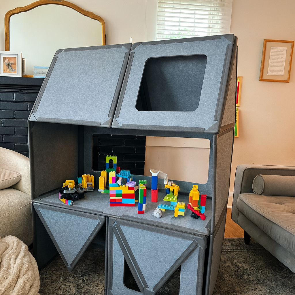 Kidspacetoys®️ Magnetisches Spielhaus für Kinder ab 4 Jahren – Individuell gestaltbare Burgen, Ausgabe 2025