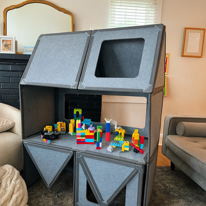 Kidspacetoys®️ Magnetisches Spielhaus für Kinder ab 4 Jahren – Individuell gestaltbare Burgen, Ausgabe 2025