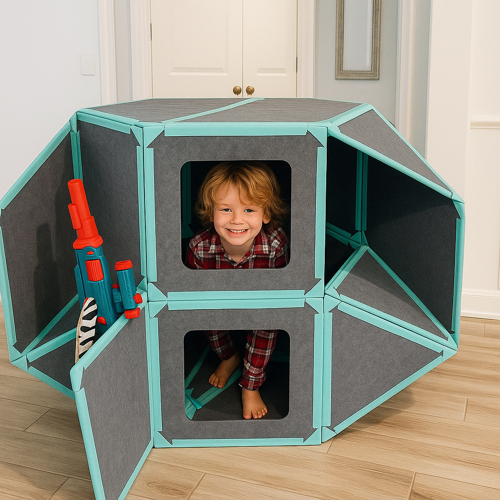 Kidspacetoys®️ Magnetisches Spielhaus für Kinder ab 4 Jahren – Individuell gestaltbare Burgen, Ausgabe 2025
